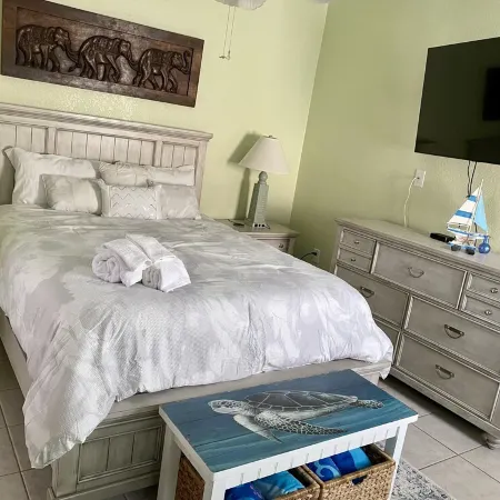 CLEAR water views @Tiki haven! Quick ocean access, Pool, HotTub, FUN! FREE ICE!