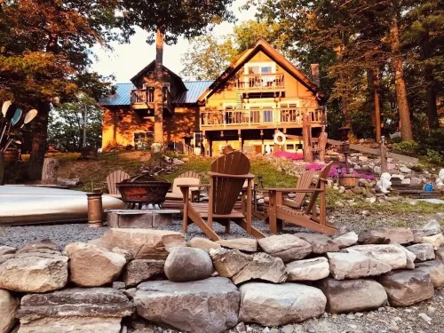 Glamorous lake house on a mountain lake in upstate New York (max of 8 guests)