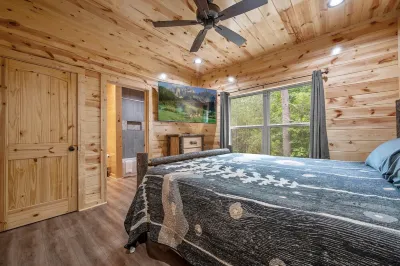Splashtastic Cabin Indoor Pool + Outdoor Fireplace+ Theatre