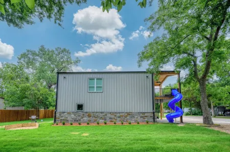 The BLUE SLIDE BUNGALOW on Lake Texoma sleeps up to 8. Relax in luxury.