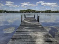 Lakefront one bedroom cabin with private dock