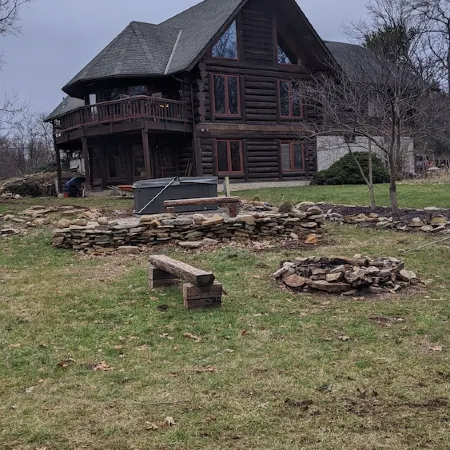 Beautiful log home on the Olentangy River