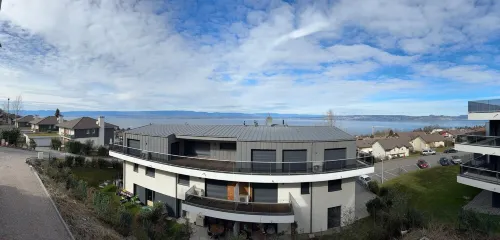 Lake view apartment, terraces, 2 bedrooms, open kitchen