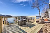 Lakefront Ozarks Home Deck and Boat Dock!