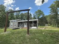 Branson Tiny Home on 52 Acres w/ Private Stocked Pond 1/4 mile hike from home!