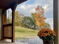 Cozy Tiny Cabin with Hot Tub, 3 Minutes to Seneca Rocks Park Entrance 彭德爾頓縣酒店
