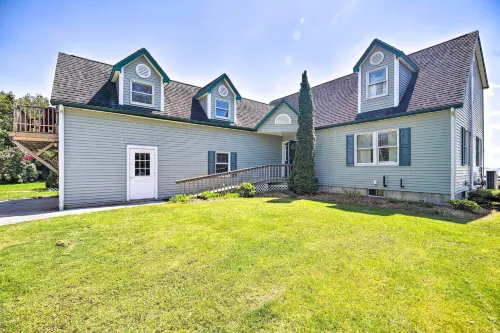 Lake Champlain Home w/ Decks, Kayaks & Fire Pit! - parking