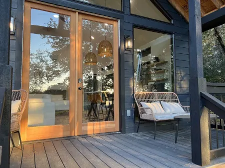 Modern stay on a relaxing ranch with friendly animals to pet and feed.