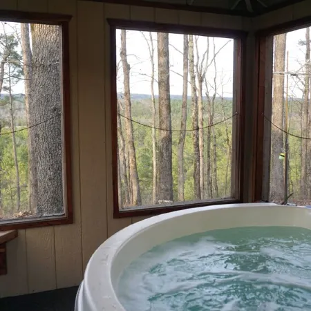 Couples Getaway Near Hot Springs-Jacuzzi and Hot Tub Overlooking Mountains!