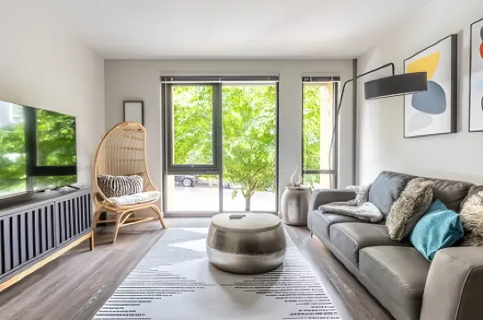 Sleek Kitchen and Ample Space - Chic Downtown Getaway