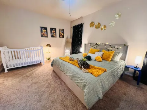 Spacious 4BR Home w Game Room Office Backyard