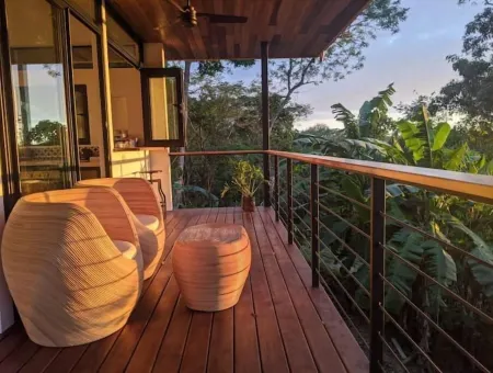 Casa Khoisan - Cozy Romantic Jungle Casita with Ocean Views Near Santa Teresa