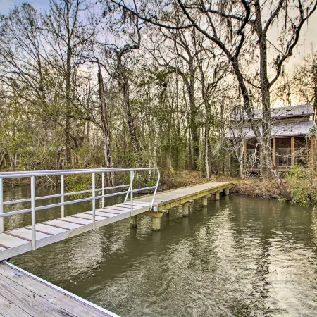 Secluded Santee River Island Retreat w/ Dock!