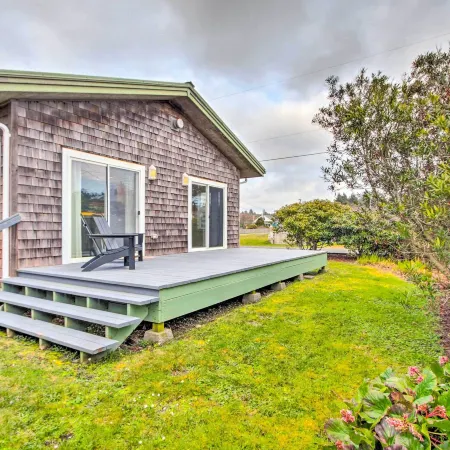 Airy Coastal Escape w/ Deck - Steps to Beach!