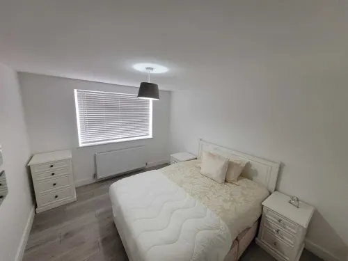 A comfortable and modern apartment complex with a warm and homely feeling.