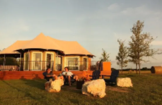 Big Dipper Safari Tent at Wahwahtaysee Resort on the San Marcos River