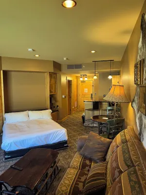 True ski in ski out cozy Mountainside  studio.Pool and hot tub!