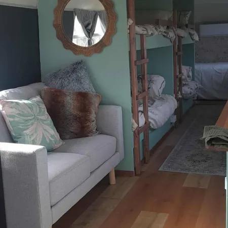Vintage Bedford Bus Farm Glamping Under the Stars