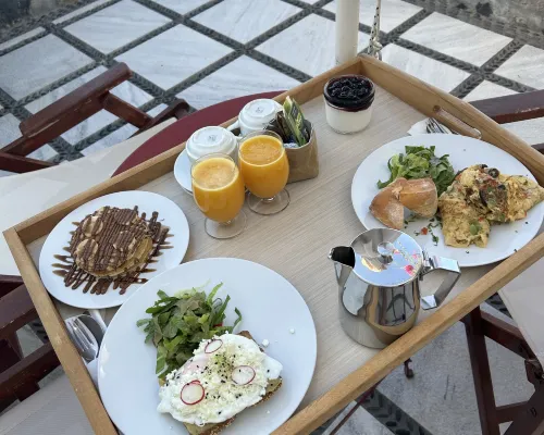 نيكوس فيلاس هوتل أويا سانتوريني تناول الطعام Photos