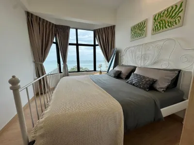 2Br Apartment - Beachfront - Corner Unit - Netflix - Unifi 300Mbps - Mutiara Melaka Pantai Puteri