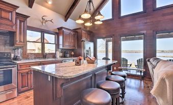 Shoreline Home with Boat Dock and Fire Pit in Shelby!