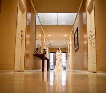 라 도우시 빌라 아바레의 야외 수영장 및 워터슬라이드