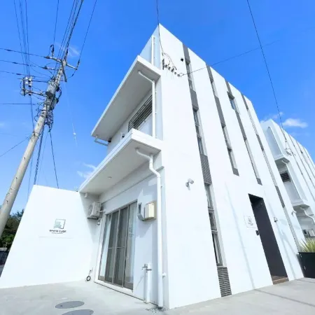 [Churaumi/Kouri] 1min Beach/Hotel-Quality Villa/Max 10ppl/2 Parking/White Cube Yagaji Okinawa