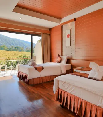 ห้องดีลักซ์ เตียงคิงไซส์ พร้อมระเบียง