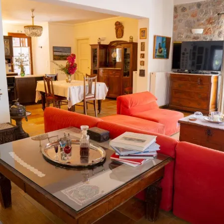 A Luxury Traditional Seafront Villa with amazing ambience and view in 15acre Olive Groove