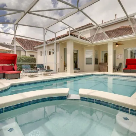 Lanai & Pool: Spacious Villa Near Disney!