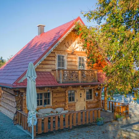 Vilinija Log Cabins Отели в г. Подчетртек