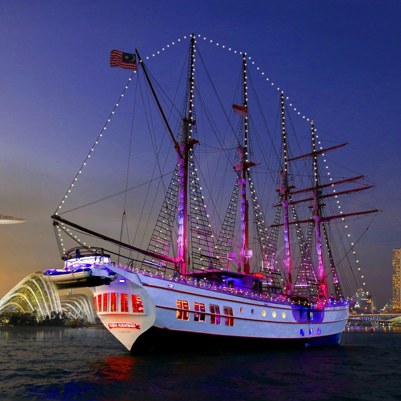 Singapore: Luxury Sunset Cruise on Royal Albatross Tall Ship