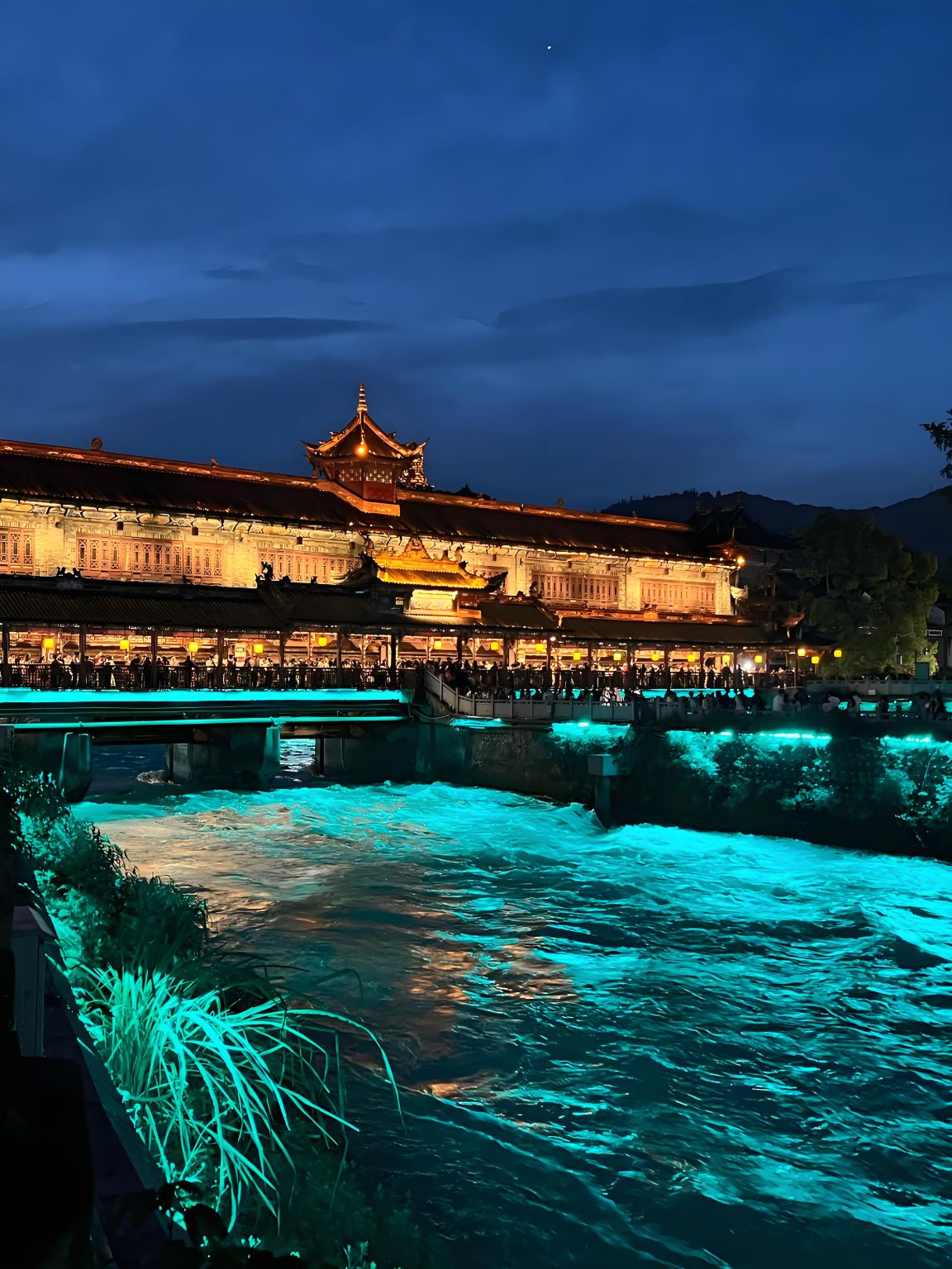Night tour of Chengdu Dujiangyan + South Bridge night view half-day tour (Blue Tears)|Afternoon departure|Adjustable time