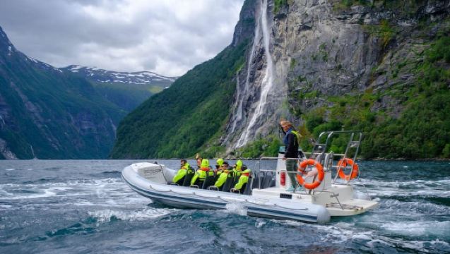 From Hellesylt: Experience Fjordsafari Geirangerfjord on RIB