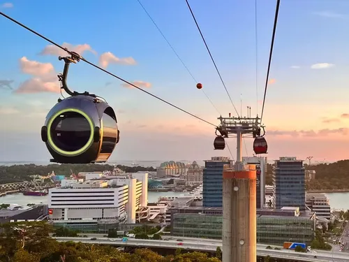 シンガポール空中ケーブルカー往復チケット（2路線乗り放題+360