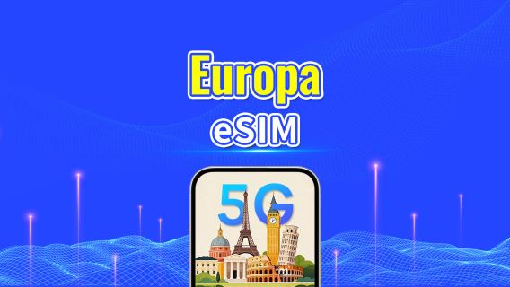 Europa eSIM | 5G/4G | Dagelijks/Totaal datapakket | 1-30 dagen | 24-Uurs facturering | QR-code