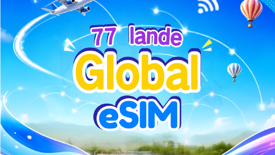 Globalt (77 lande) 5G/4G eSIM | Understøtter Google Maps/TikTok/ChatGPT | Datapakke | 24-timers beregning | 1–7 dage | QR-kode