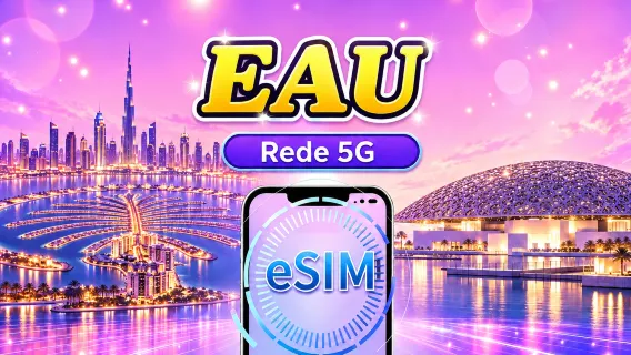 Emirados Árabes Unidos | eSIM 5G/4G | Pacote diário/Pacote de dados | Cobrança de 24 horas | 1-30 dias | Código QR