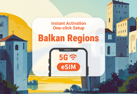 Balkans 11 Destinations 5G eSIM | Croatia, Turkey, Greece & More | Full AI & TikTok Access | 1-30 Days | Instant QR