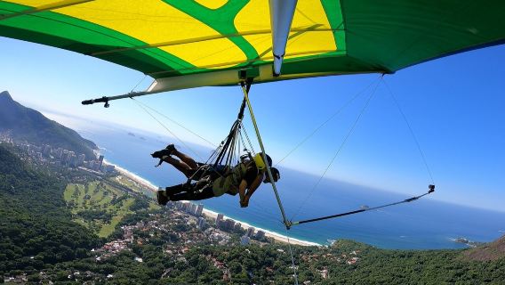 Paragliding and hang gliding experience at Pedra Bonita in Rio de Janeiro, Brazil | Aerial beach views
