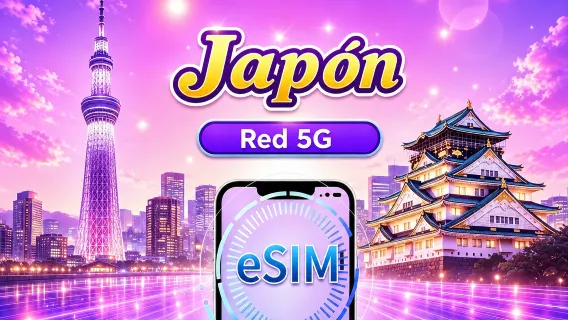 Japón | eSIM 5G/4G | Pase diario/Paquete total | Facturación cada 24 horas | 1-30 días | Código QR