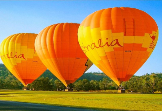Gold Coast sunrise hot air balloon ride with hotel pickup, breakfast, and digital photos included AUD 293.59