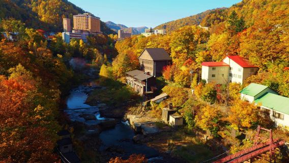 perjalanan satu hari Sapporo : Daibutsu, Pemandian Air Panas Jozankei, Pasar Makanan Laut, dan Kuil Jingu Hokkaido