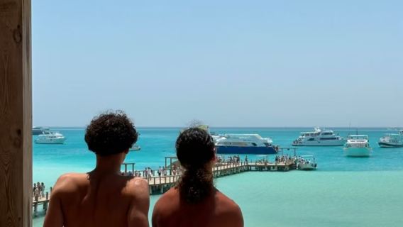 5-часовой дайвинг и сноркелинг в Красном море в Хургаде, Египет [Дайвинг в Красном море: остров Оранж/плавание с дельфинами/сноркелинг на острове Парадайз/глубоководный дайвинг + трансфер из отеля + обед + гид]
