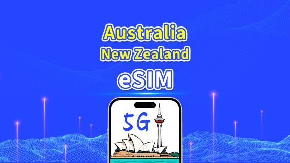 Australia & New Zealand eSIM | 5G/4G | Daily/Total Data Package | 1–30 days | Natural Day Billing | QR Code