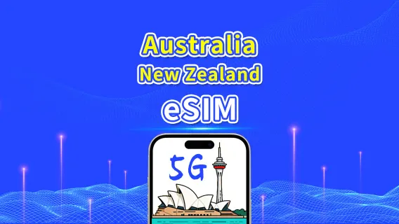 eSIM Australia & Selandia Baru | 5G/4G | Paket Data Harian/Total | 1–30 hari | Penagihan Per Hari Kalender | Kode QR