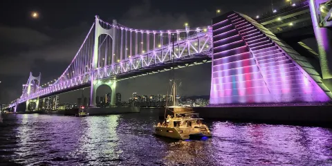 最佳釜山遊艇之旅:海雲臺與廣安里(GoGo Yacht)