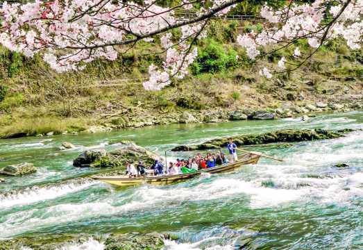 Kyoto Arashiyama Sagano Romantic Train + Hozugawa River Boat Ride (Hozugawa Kudari) + Arashiyama City Walk 1-day Tour