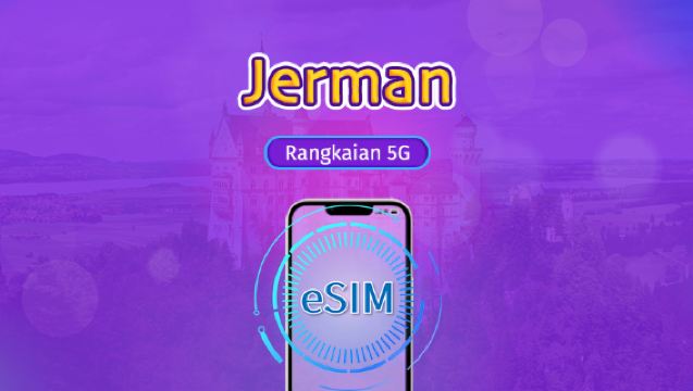 eSIM 5G Jerman | Menyokong TikTok, ChatGPT dan Aplikasi Popular Global Lain | Pas Harian / Pakej Keseluruhan | Pengebilan Berdasarkan Hari Semula Jadi | 1–30 Hari | Kod QR