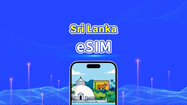 Sri Lanka eSIM | Höghastighetsdata | 4G | Dagspaket/Datapaket | 24 timmar | 1-30 dagar | QR-kod